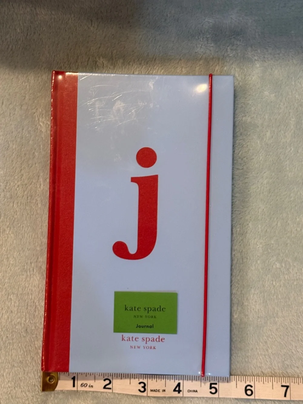 kate spade Light Blue Hardcover Journal with Red 'j' Accent